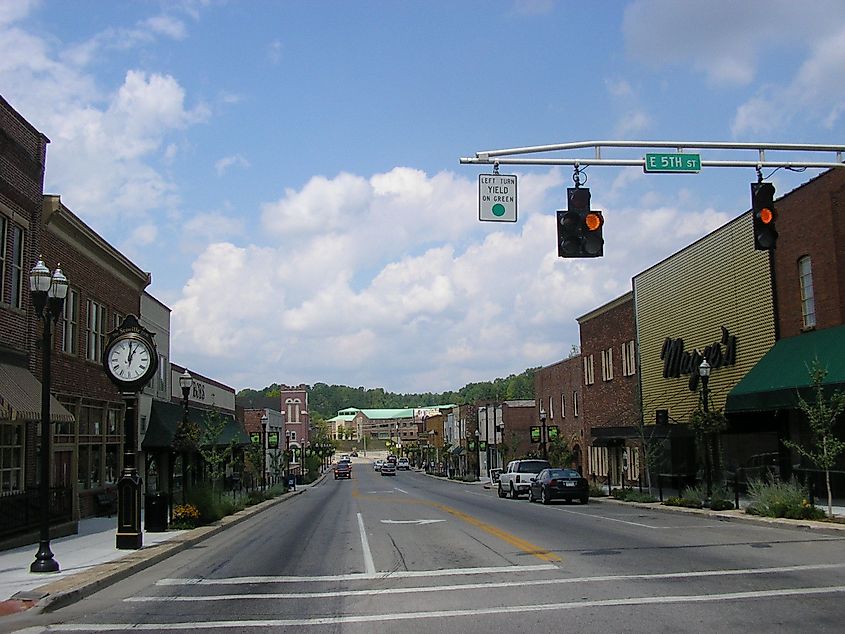 View of downtown London in Kentucky.