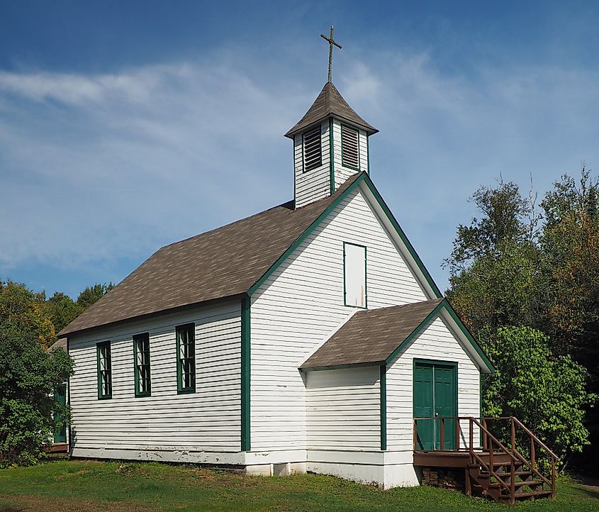 The St. Francis Xavier Church in Chippewa City.