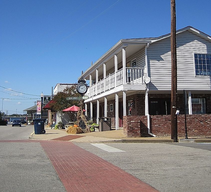 Downtown view of Olive Branch, Mississippi.