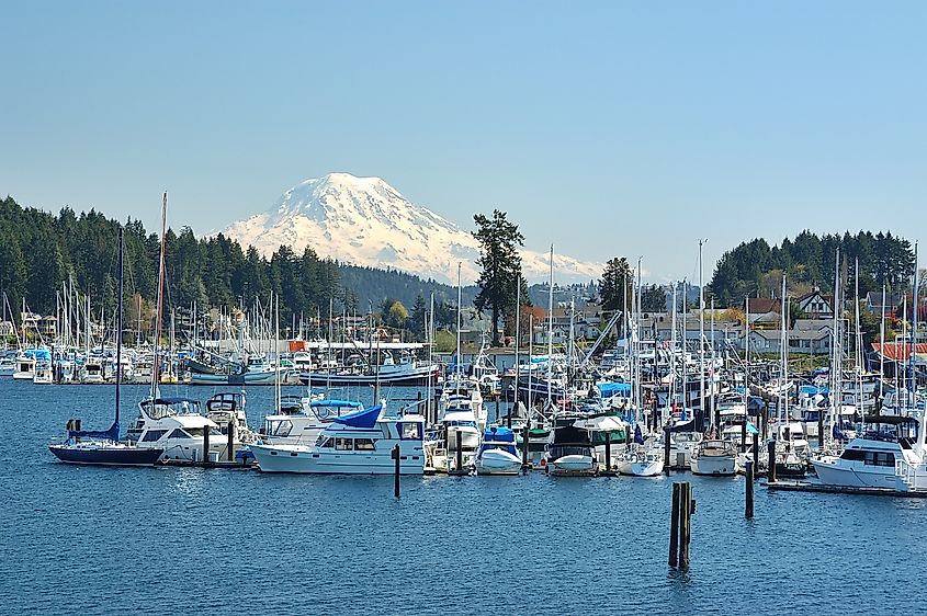 The waterfront in Gig Harbor, Washington