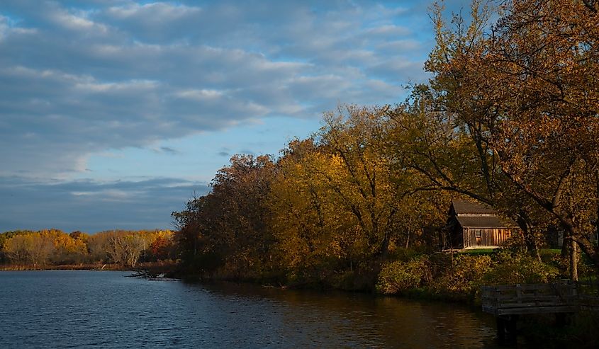 Beckman Mill near Beloit Wisconsin, in the fall.