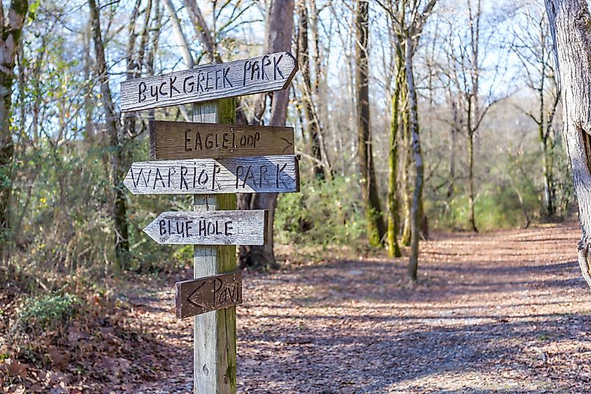 Walking trail in Alabaster, Alabama