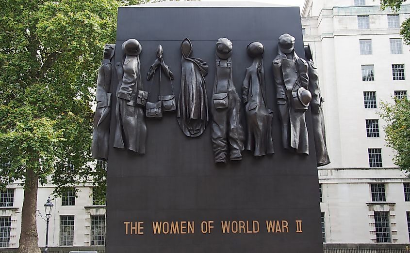 Memorial in London commemorating the contribution of women to World War II