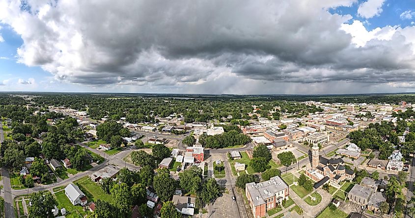 Aerial view of Crowley, Louisiana.