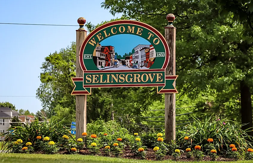 View of Selinsgrove in Pennsylvania.