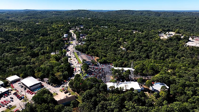 Eureka Springs Arkansas Aerial Views.