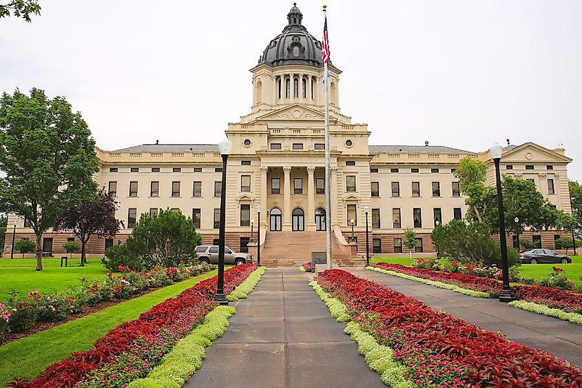 Historic State Capitol of South Dakota in Pierre, South Dakota.