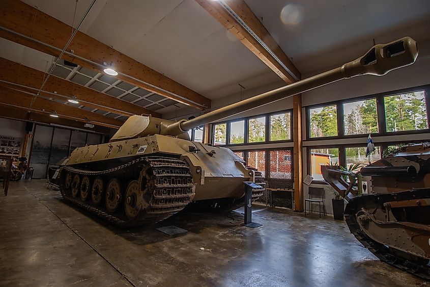 The Tiger 2 tank in a museum in Finland