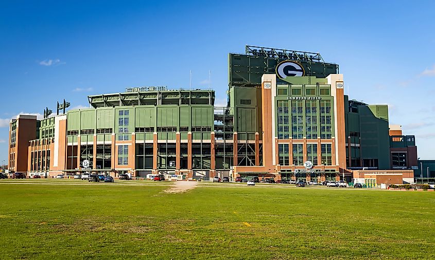 The iconic Lambeau Field stadium in Green Bay Wisconsin