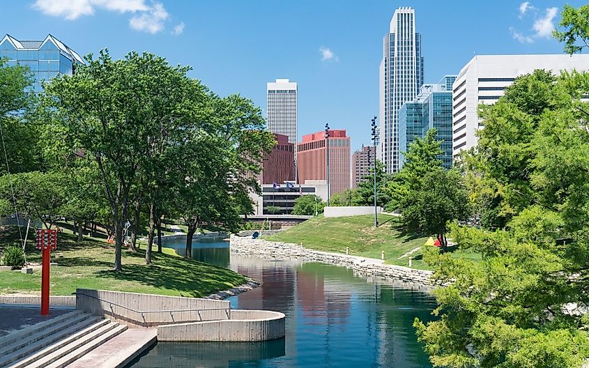 City skyline in Downtown Omaha, Nebraska