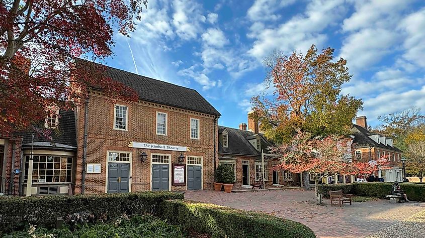 Williamsburg in Virginia and the Kimball Theatre photo by Bryan Dearsley