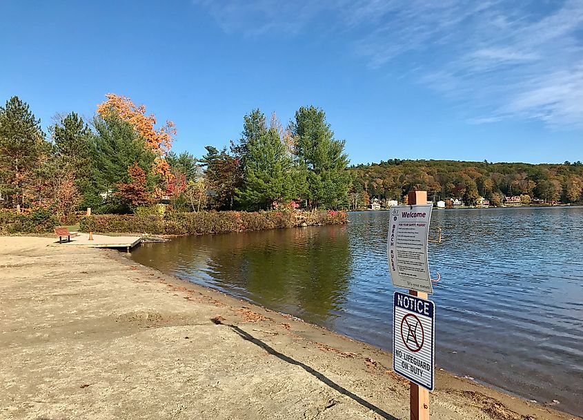 Lake Wyola State Park in Shutesbury, Massachusetts.