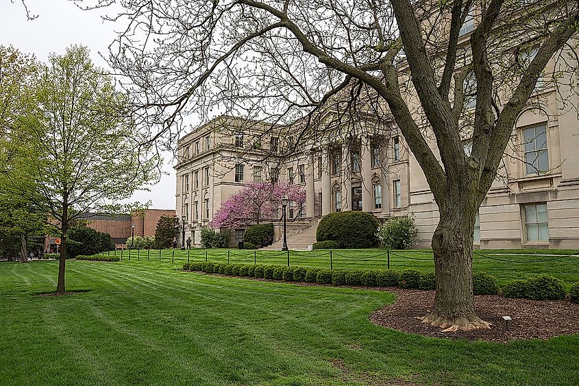 Pentacrest, Bounded by Clinton, Madison, Jefferson, and Washington Sts. Iowa City