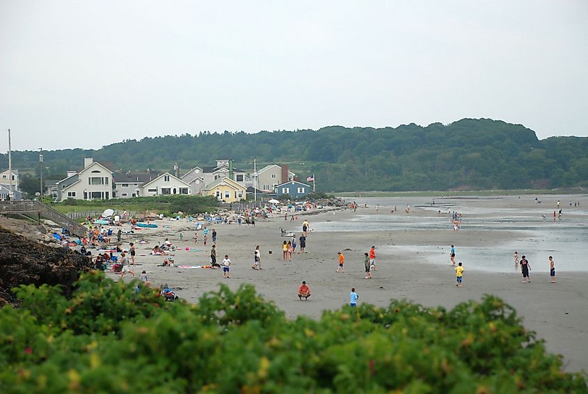 A beach in Scarborough, Maine's fastest growing town