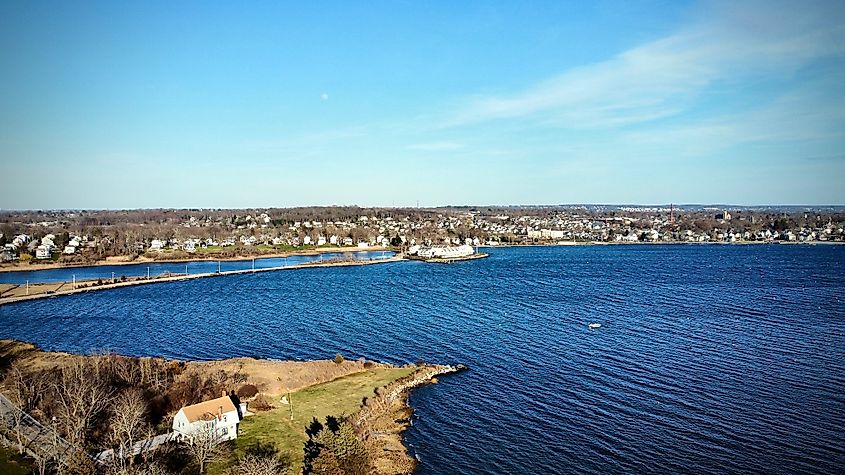 the bay in Bristol Rhode Island.