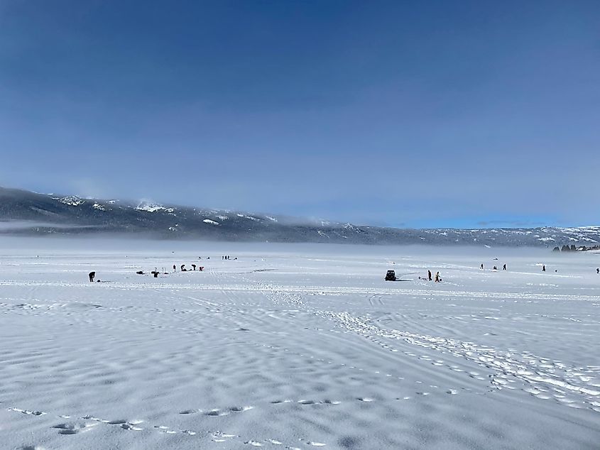 Ice Fishing at Lake Cascade, Idaho