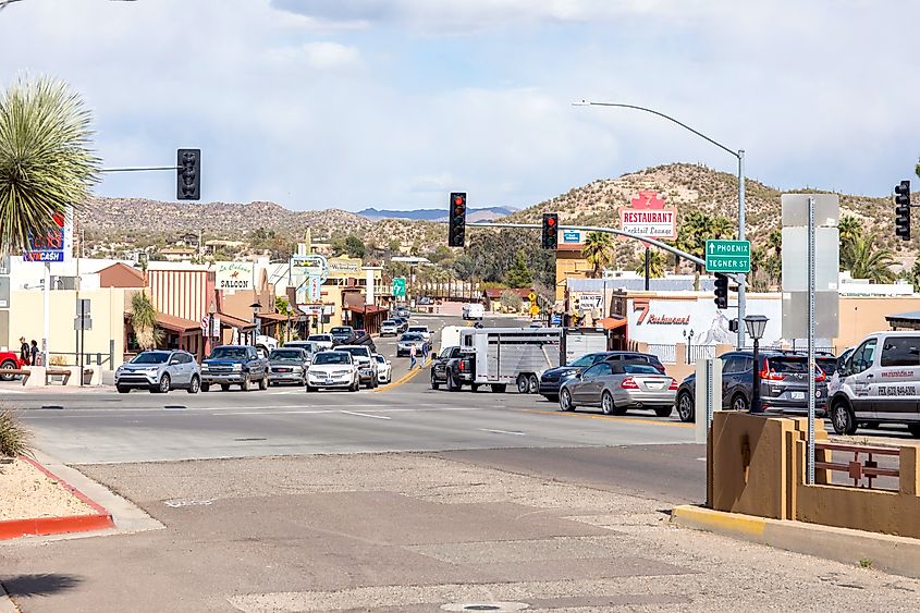 Street view of downtown Wickenburg, Arizona