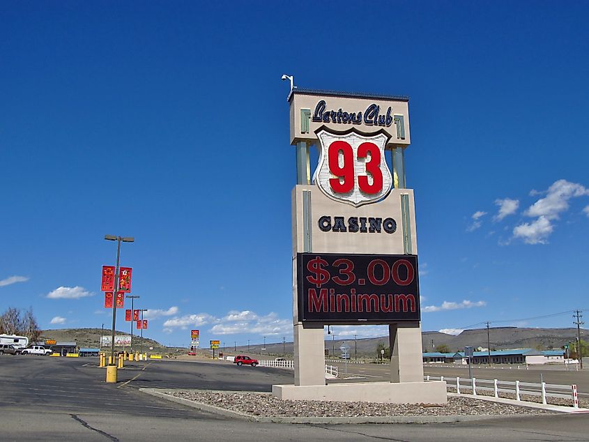  Bartons Club 93 Casino in Jackpot, Nevada.