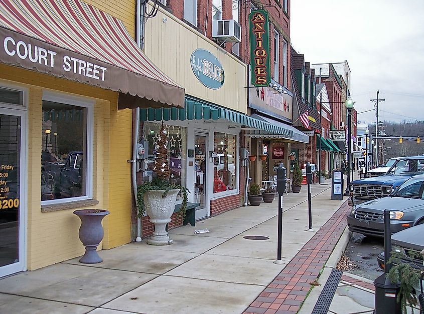 North Court Street in Downtown Ripley, West Virginia.