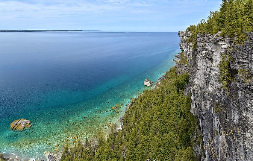 Shoreline of the Georgian Bay of Lake Huron in Ontario.