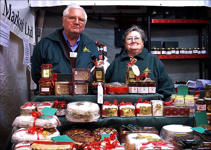 A confectionery shop in London. Image Credit Pedro Figueiredo via Wikimedia.