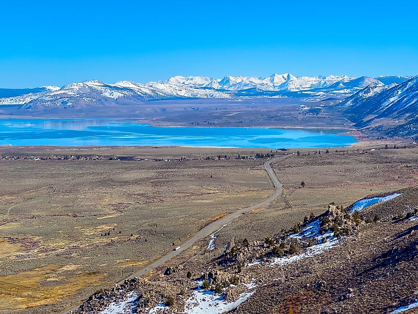 View of Mono Lake in Lee Vining, California.