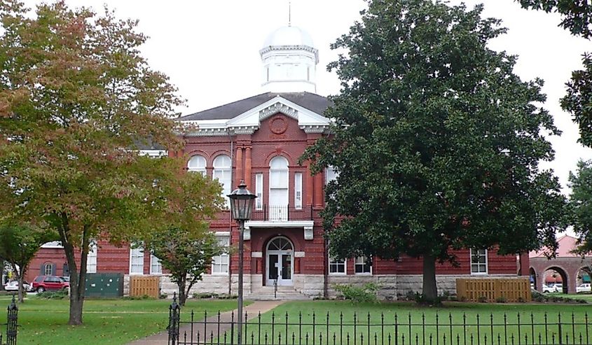 The Sumter County Alabama Courthouse in Livingston, Alabama