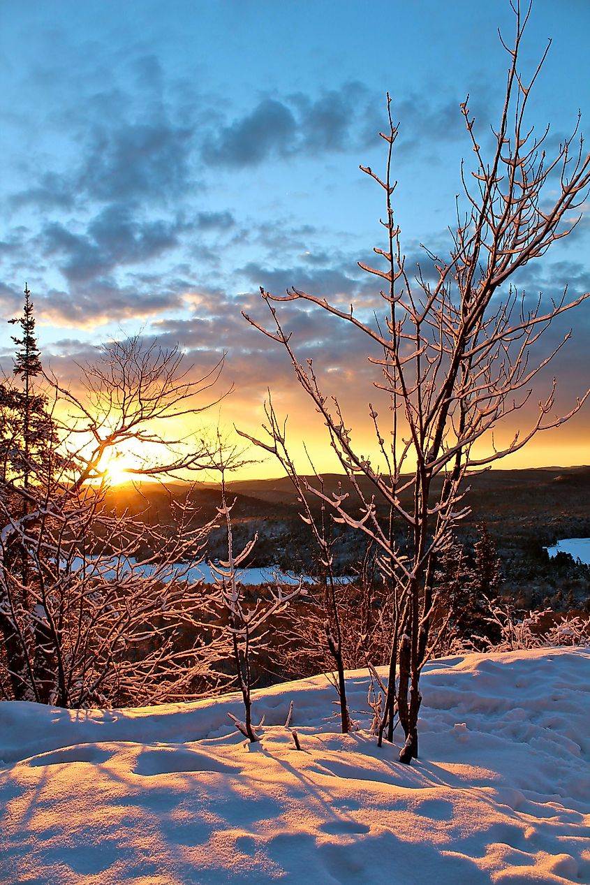 Winter Sunrise from Bald Mountain | Old Forge, Adirondack Mountains