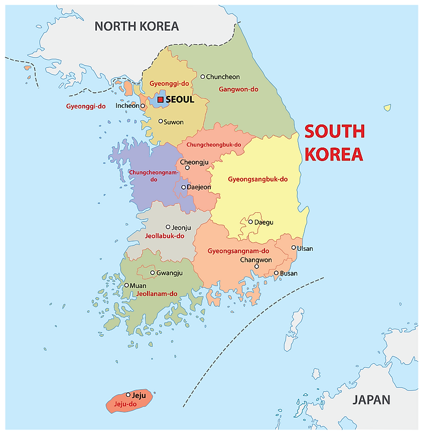 South Korea Map 