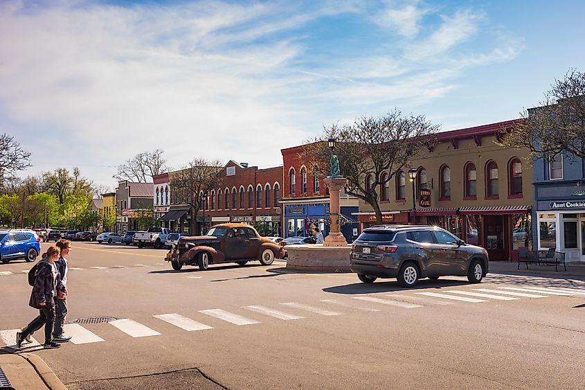 The beautiful downtown area of Geneseo, New York