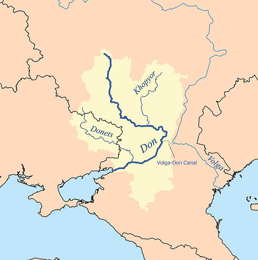 Empty water supply canal in Saratov Region, Russian Federation