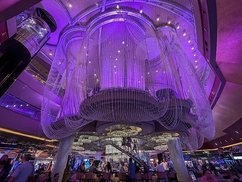 The Chandelier Bar at the Cosmopolitan Hotel in Las Vegas. 