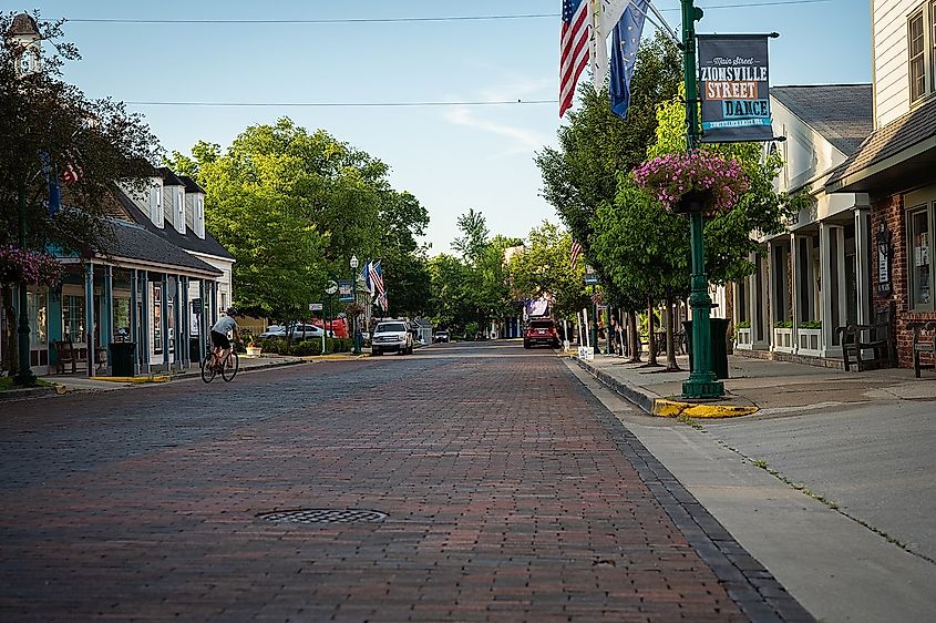 Downtown Zionsville, Indiana