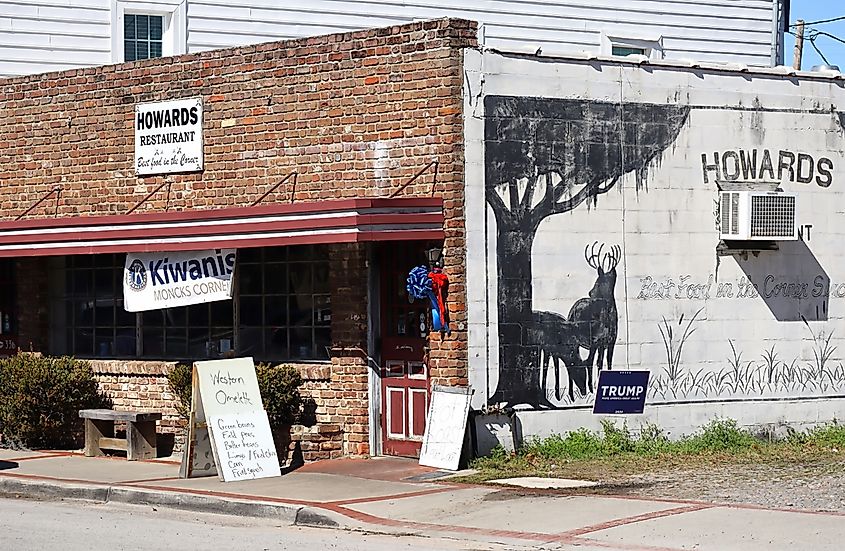 View of Howard's Restaurant, the Oldest Classic Diner of Downtown Moncks Corner.