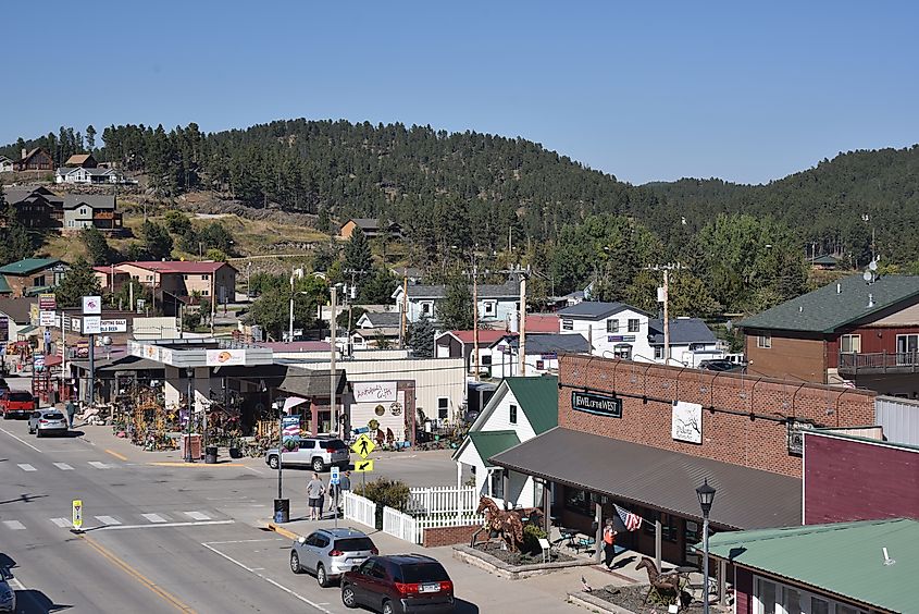 Aerial view of Hill City, South Dakota