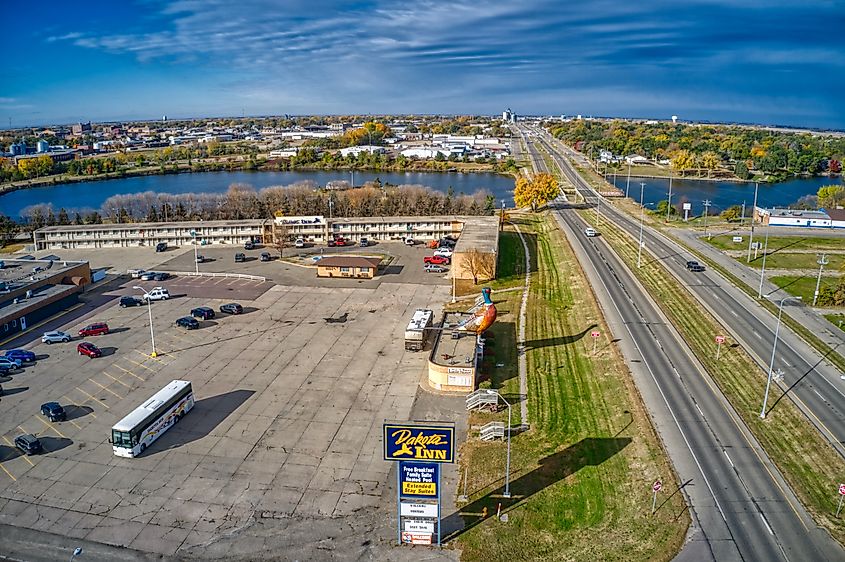 Aerial view of Huron, South Dakota