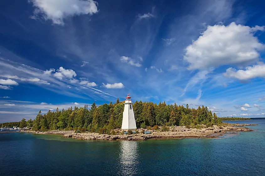 Big Tub Lighthouse in Tobermory, Ontario.