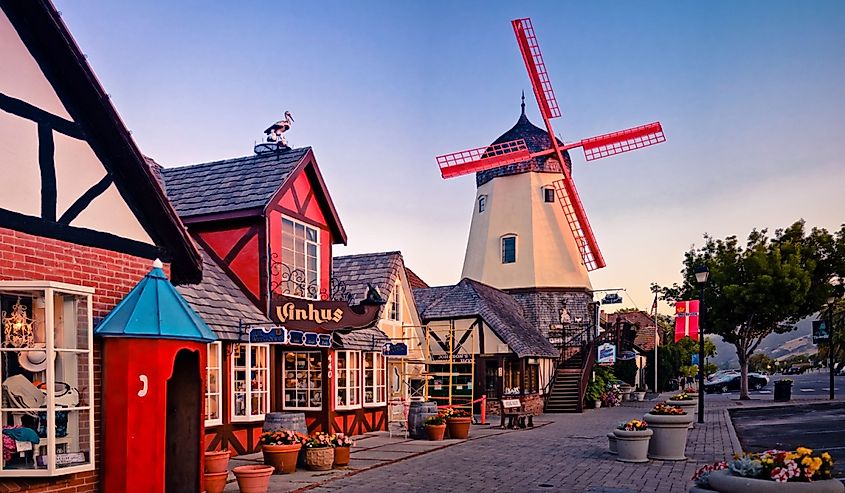 Danish street of Solvang, California