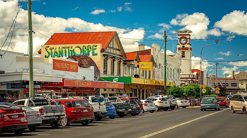 Main Street in Stanthorpe, Queensland, Australia.