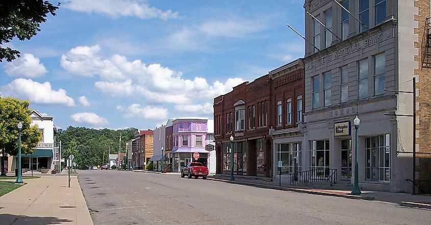 Main Street in Caldwell, Ohio.