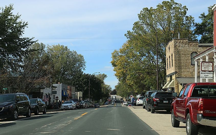 Downtown Stockholm, Wisconsin on WIS35, By Royalbroil - Own work, CC BY-SA 4.0, https://commons.wikimedia.org/w/index.php?curid=57523840
