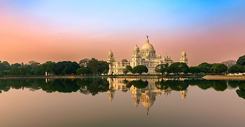 A view of the Victoria Memorial in Central Kolkata.
