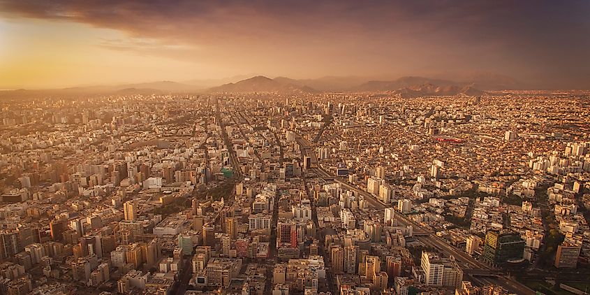Aerial shots of Lima, Peru.