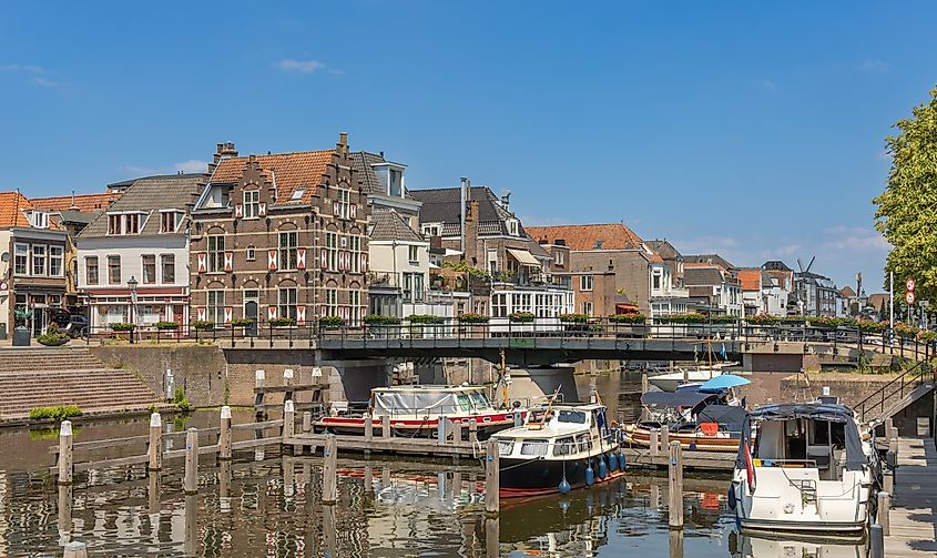 The harbour in Gorinchem, South Holland.