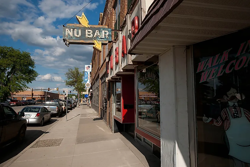 Street view in Valley City, North Dakota.