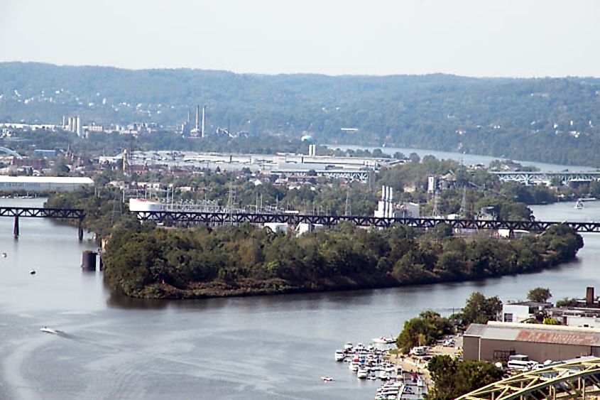 Brunot Island, on the Ohio River, Pittsburgh, Pennsylvania.