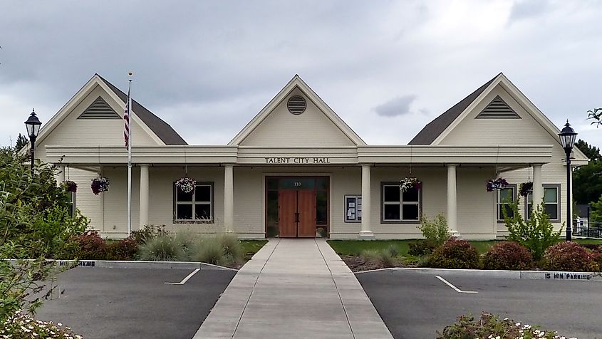 City hall in Talent, Oregon