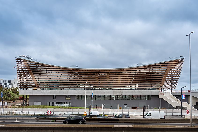 The Aquatic Centre in Paris for the Olympics.