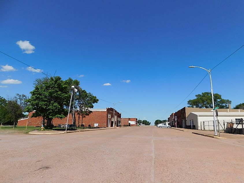 Main Street in Wakita, Oklahoma