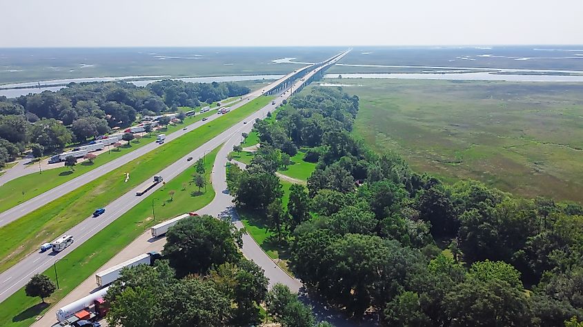 Aerial view of Gautier, Mississippi